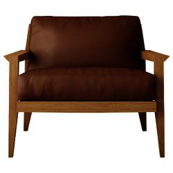Case Stanley Leather Armchair Brown